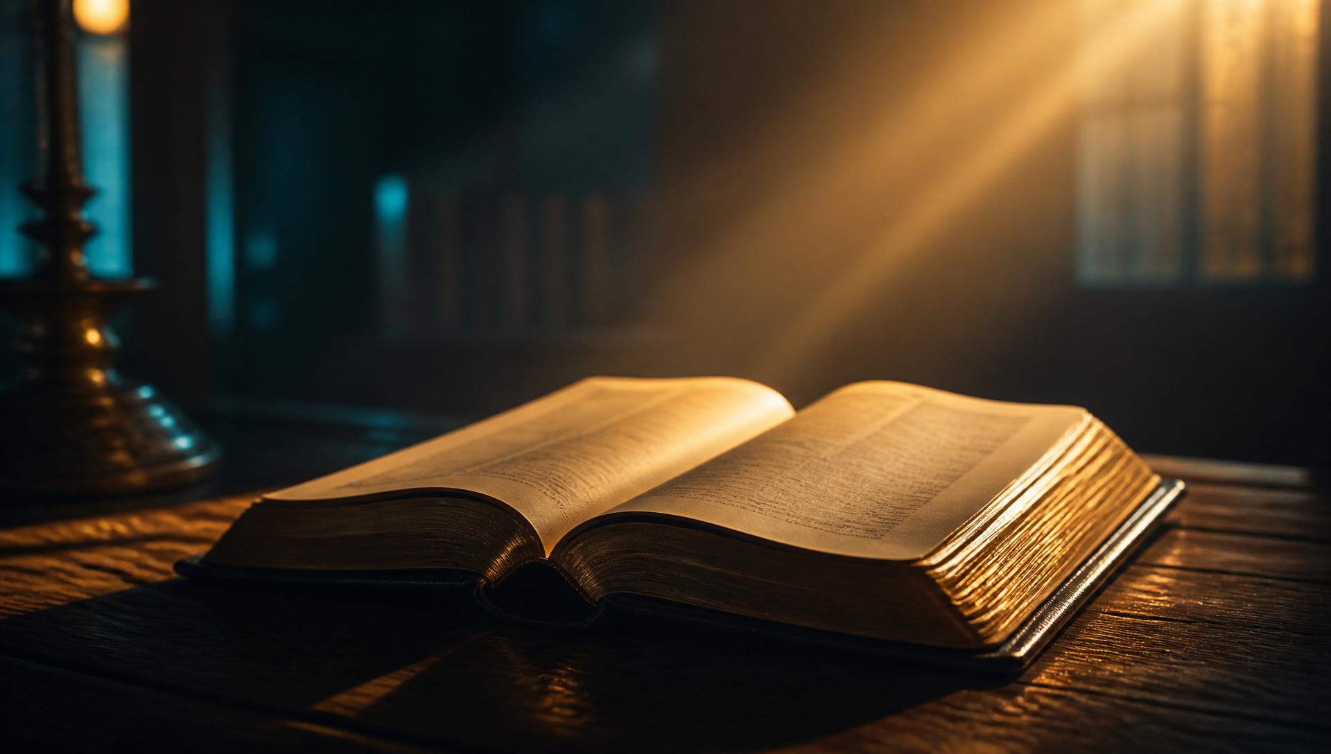 Open Bible with verses about life, purpose, and faith-driven living